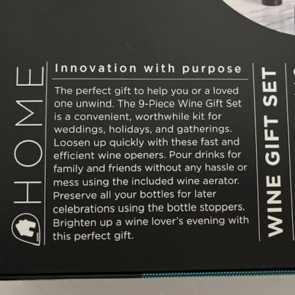 Ivation 9 Piece Wine Gift Set - New in Box
